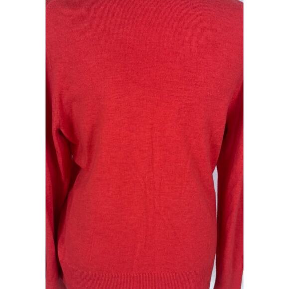 Eddie Bauer Medium Button Front Cardigan Sweater Cotton Nylon Blend Orange - Picture 9 of 10